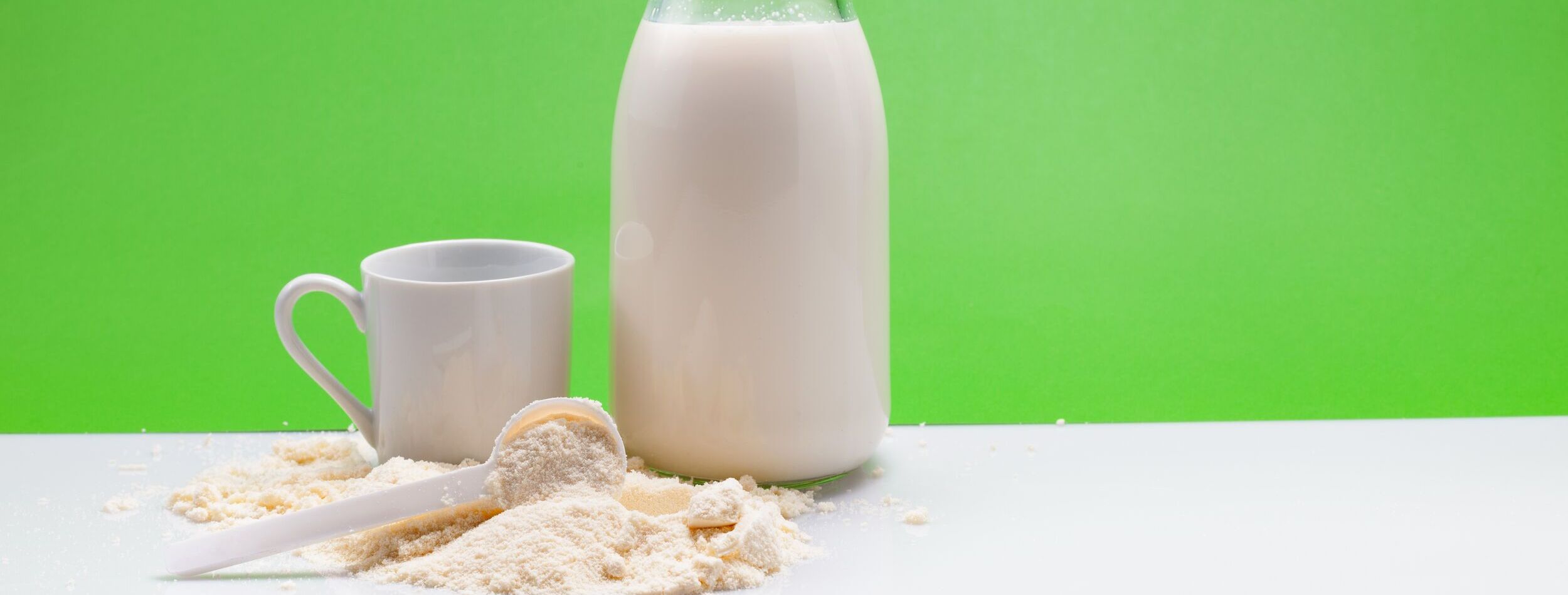 Milch mit grünem HG